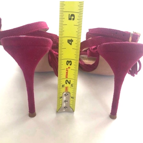 Kurt Geiger Suede Knot Ankle Wrap Open Toe Heels - Picture 2 of 12